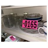 Contents of shelf - asst dishware