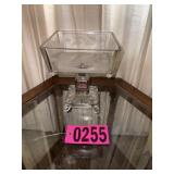 Square etched compote