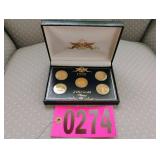 1999 24kt gold plated quarters
