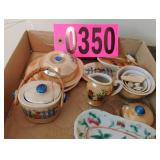Flat of mini tea set