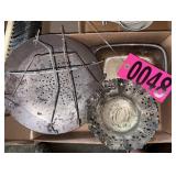 Flat of Silver type plates, dishes