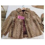 Fur jacket w/ leopard print
