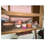 Contents of shelf - Assorted pots
