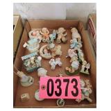 Flat of asst Precious Moments figurines