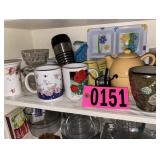 Contents of shelf - asst dishware
