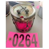 Silver toned drum dï¿½cor