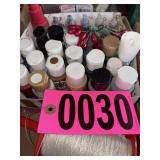 Flat of acrylic paints