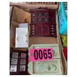 Flat of asst wood doll furniture
