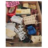 Flat of asst doll furniture