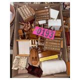Flat of asst wood doll furniture