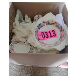 Box of floral dish set