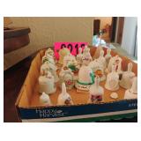 Flat of assorted glass bells