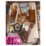 Flat of asst wood doll furniture