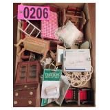 Flat of asst doll furniture