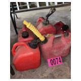 (5) gas cans