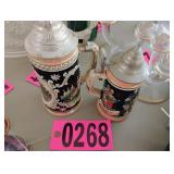 (2) German beer steins