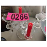 Glass/crystal candle holder