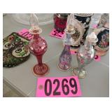 (3) Glass perfume bottles