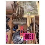 Flat of asst tools - allen wrenches, wire