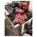Shop table with vice