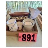 Assorted flower pots and planters