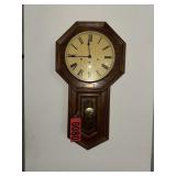 Vintage Oak Case Regulator Wall Clock