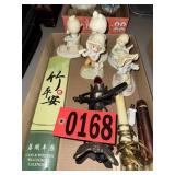Porcelain Figurines & Electric Candle Lamps Lot