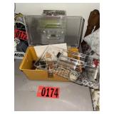 Yellow Cantilever Vintage Sewing Box Organizer
