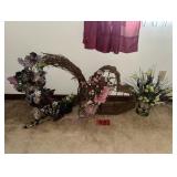 Heart Grapevine Wreaths & Flower Centerpiece