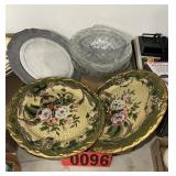 Raymond Waites Plates & Cut Glass Bowls