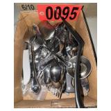 Box of Assorted Stainless Steel Flatware