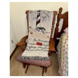Mauve Tufted Glider Rocking Chair & Lighthouse Thr