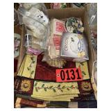 Tapestry Placemats & Boxed Crystal Leaf Dish