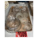 Clear Pressed Glassware Butter Dishes & Bowls