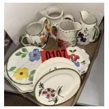 Blue Ridge Floral Pitchers & Serving Platters