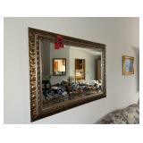 Ornate Antiqued Gold & Silver Wall Mirror