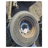 Super Single Tires 10 Lug Alum. Rims w/445/50R 22.