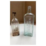(3) vintage glass bottles