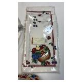 Longaberger fruit medley liner and table cover,