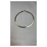 Ladies, gold choker necklace .925 Italy