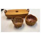 Longaberger 14 x 6 1/2 rectangle basket with