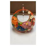 Antique Japanese majolica style orage hanging