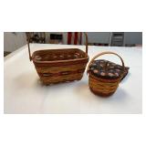 Longaberger little pumpkin basket with lid and