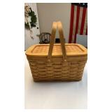Longaberger medium Market Basket, with woven w
