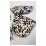 Longaberger (4) basket liners, garden splendor,