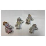 (4) Vintage Brush Top Doll Half Bust