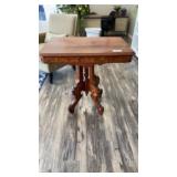 Antique decorative table, all wood with inlay