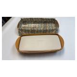 Longaberger long serving basket, 18 1/2' x 7'