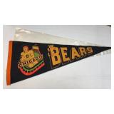 Vintage Chacgo Bears Full Size Pennant 1950's