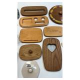 Longaberger large lot of wood lids (10) and